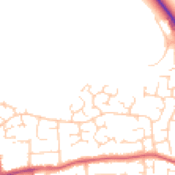Daytime road noise heatmap for CO16 8FJ