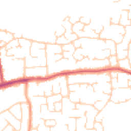 Daytime road noise heatmap for CO16 8GS