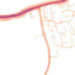 Daytime road noise heatmap for CO16 8GU