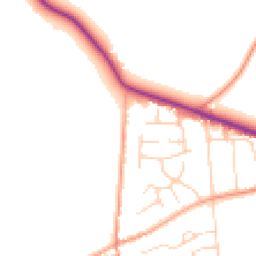 Daytime road noise heatmap for CO16 8HB