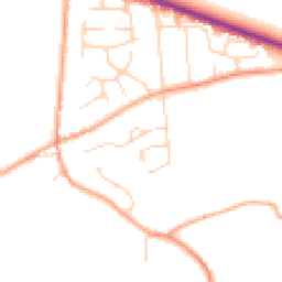 Daytime road noise heatmap for CO16 8PL