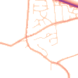Daytime road noise heatmap for CO16 8PN