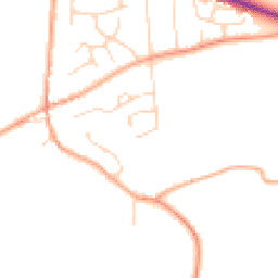 Daytime road noise heatmap for CO16 8PW