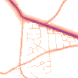 Daytime road noise heatmap for CO16 8PZ