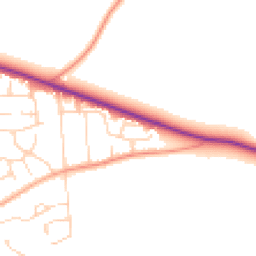 Daytime road noise heatmap for CO16 8QD