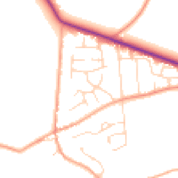 Daytime road noise heatmap for CO16 8QS