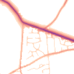 Daytime road noise heatmap for CO16 8QU