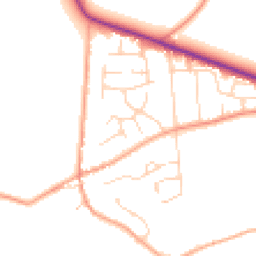Daytime road noise heatmap for CO16 8QX