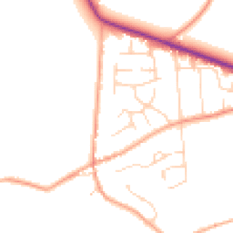 Daytime road noise heatmap for CO16 8RA