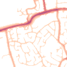 Daytime road noise heatmap for CO16 8TP