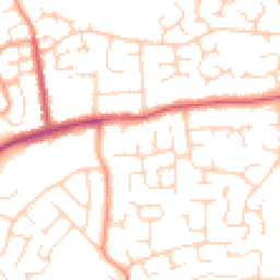 Daytime road noise heatmap for CO16 8UY