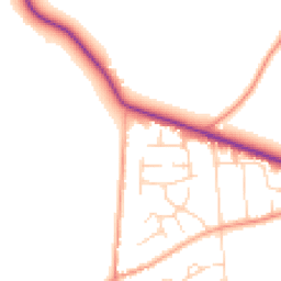 Daytime road noise heatmap for CO16 8WZ