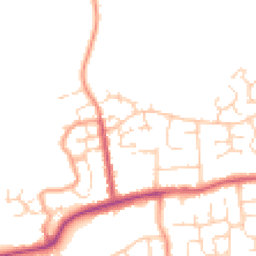 Daytime road noise heatmap for CO16 8YZ