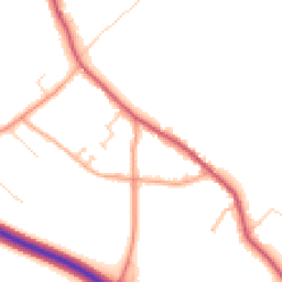 Daytime road noise heatmap for CO16 9AY