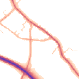 Daytime road noise heatmap for CO16 9BD