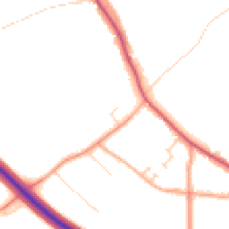 Daytime road noise heatmap for CO16 9DS