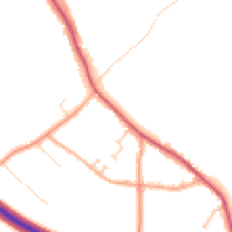 Daytime road noise heatmap for CO16 9EA