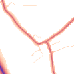 Daytime road noise heatmap for CO16 9EB