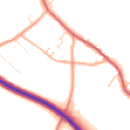 Daytime road noise heatmap for CO16 9FJ