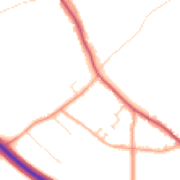 Daytime road noise heatmap for CO16 9FL