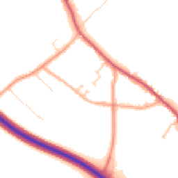 Daytime road noise heatmap for CO16 9FR