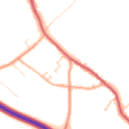 Daytime road noise heatmap for CO16 9FS
