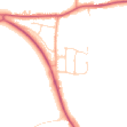Daytime road noise heatmap for CO16 9HN