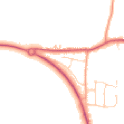 Daytime road noise heatmap for CO16 9JU