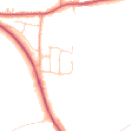 Daytime road noise heatmap for CO16 9JZ