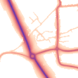 Daytime road noise heatmap for CO16 9PB