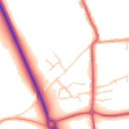Daytime road noise heatmap for CO16 9PJ
