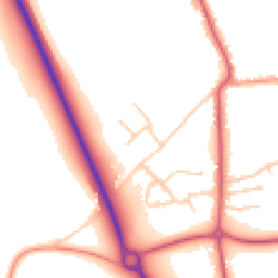 Daytime road noise heatmap for CO16 9PL