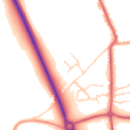 Daytime road noise heatmap for CO16 9PN