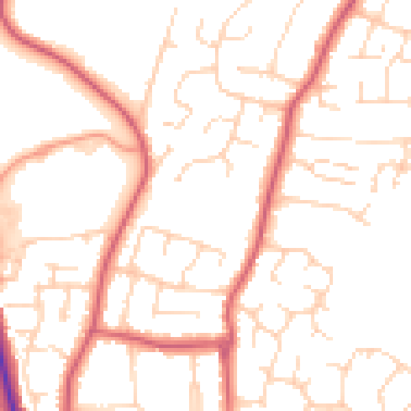 Daytime road noise heatmap for CO16 9QP