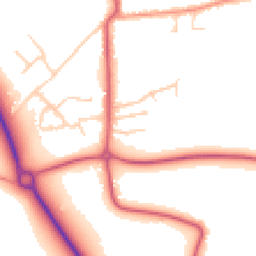 Daytime road noise heatmap for CO16 9RD