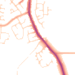Daytime road noise heatmap for CO2 0AJ