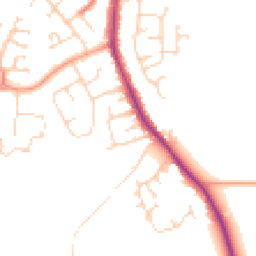 Daytime road noise heatmap for CO2 0BQ