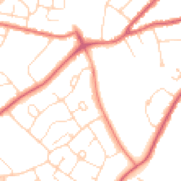 Daytime road noise heatmap for CO2 9BQ
