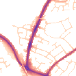 Daytime road noise heatmap for CO4 0AG