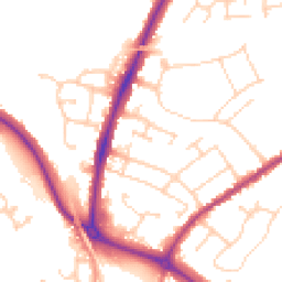 Daytime road noise heatmap for CO4 0AJ