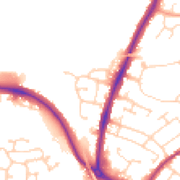 Daytime road noise heatmap for CO4 0AT