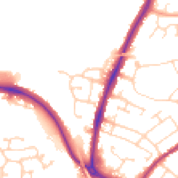 Daytime road noise heatmap for CO4 0AW