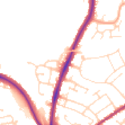 Daytime road noise heatmap for CO4 0AY