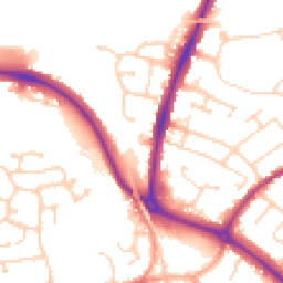 Daytime road noise heatmap for CO4 0AZ