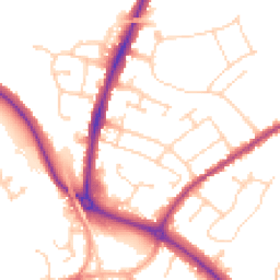Daytime road noise heatmap for CO4 0BJ
