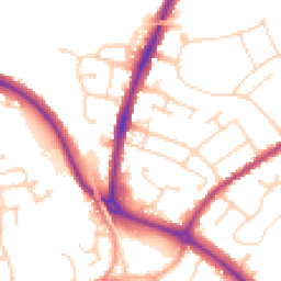 Daytime road noise heatmap for CO4 0BN