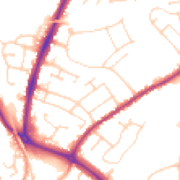 Daytime road noise heatmap for CO4 0BW