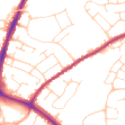 Daytime road noise heatmap for CO4 0BX