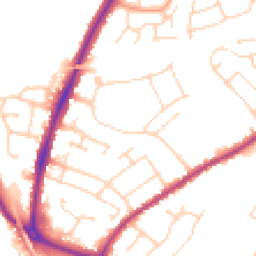 Daytime road noise heatmap for CO4 0DA