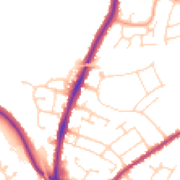 Daytime road noise heatmap for CO4 0DD